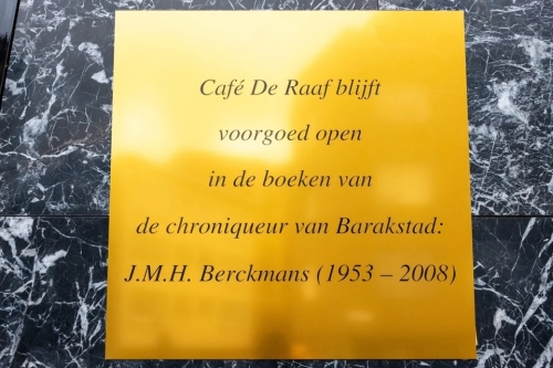 Gedenkplaat Berckmans Café De Raaf